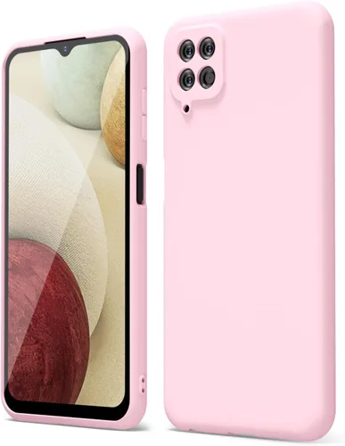 Vista 236 de oakxco Funda para teléfono Samsung Galaxy A12 con agarre de silicona líquida, linda delgada fina suave cubierta de gel de goma TPU lisa para mujeres