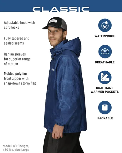 Vista 2 de FROGG TOGGS Chaqueta impermeable y transpirable clásica para hombre