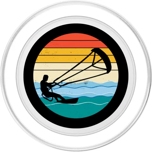 Vista 2 de Kitesurfer Beach Hobby PopSockets MagSafe PopGrip para iPhone