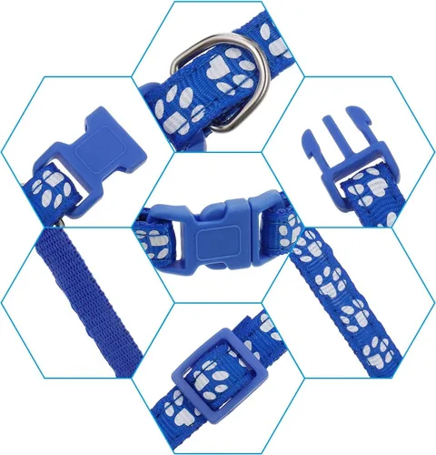Vista 4 de Paquete de 12 Collares para Cachorros de Camada, Collares de Identificación Ajustables para Cachorros, Collares de Nailon Suave de Parto