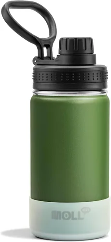 Vista 42 de Botella de agua de 12 oz para niños de acero inoxidable con aislamiento al vacío de boca ancha Botella de agua deportiva - Pequeña botella de agua