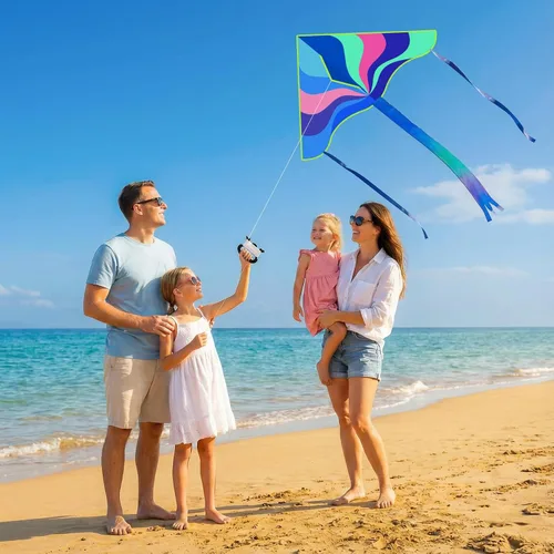 Vista 6 de 3 Pack Large Kites, Easy to Fly Beach Kites