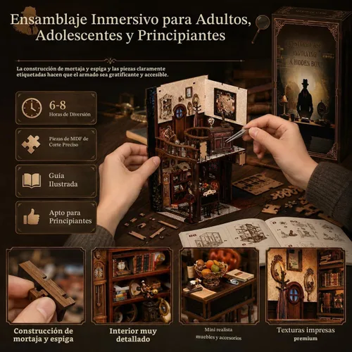 Vista 7 de NFEHGXAE - Kits de rincón de libro para adultos, kit de casa de muñecas
