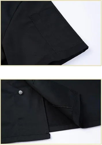 Vista 6 de Chef Uniform for Women Men Chef Jacket Short Sleeve Lightweight Chef Coat Comfortable for Kitchen Cooking