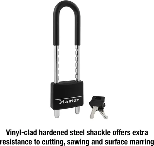Vista 3 de Master Lock - 527D candado cubierto, grillete de 2 pulgadas y 6 pulgadas, negro, 527D