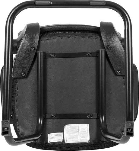 Vista 9 de BizChair Silla de recepción lateral con base de trineo de malla negra con brazos abatibles-sala de espera de oficina
