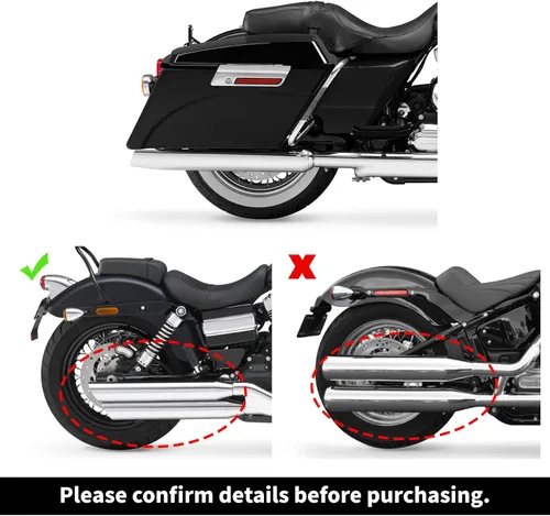 Vista 2 de XMT-MOTO - Alforjas rígidas con tapas de altavoz de 6 x 9 pulgadas+soportes de conversión cromados para Harley Davidson modelos Softail 1984-2017
