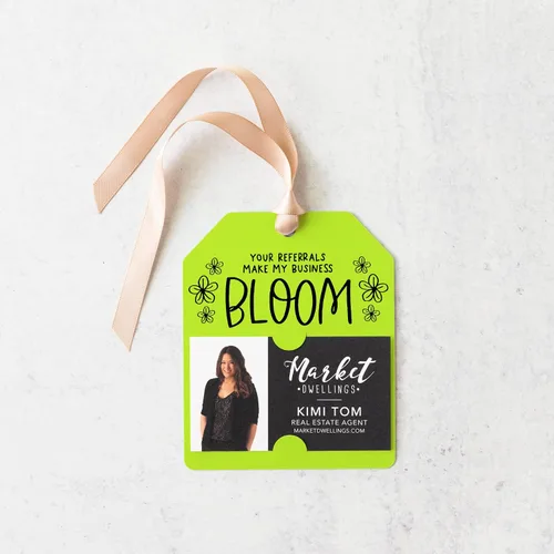 Vista 6 de Your Referrals Make My Business Bloom" Pop By Gift Tag 56-GT001