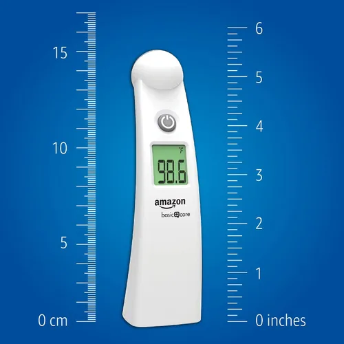 Vista 5 de Amazon Basic Care Termómetro Digital Temple Touch, Blanco