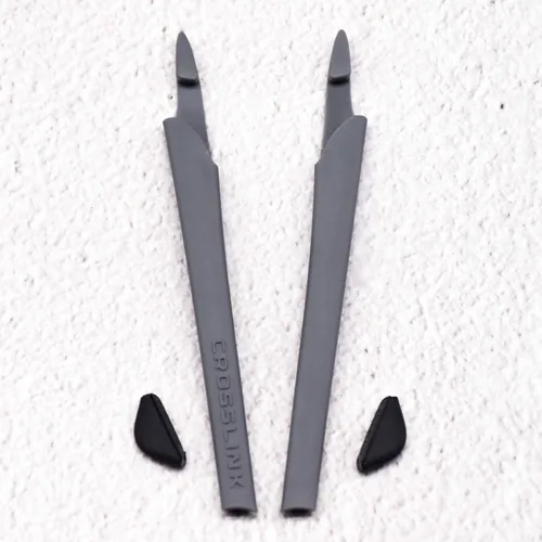Vista 4 de AzulGris CompatibleReemplazo De Silicona Pierna Set Para Oakleys Crosslink Gafas De Sol Kit De Goma
