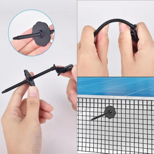 Vista 4 de Clips de sujeción para panel solar, 50 juegos de sujetadores de protección contra críticas, clips de panel solar de nailon de alta calidad