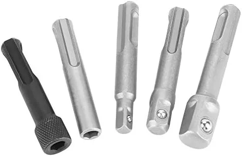 Vista 4 de Adaptador de zócalo para taladrar 3 unids SDS Plus adaptador de enchufe de acero 2 unids zócalo SDS extensión hexagonal accesorios de herramienta
