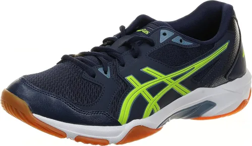 Vista 13 de ASICS Zapatos de voleibol Gel-Rocket 10 para hombre, Negro, M US Negro/New Leaf