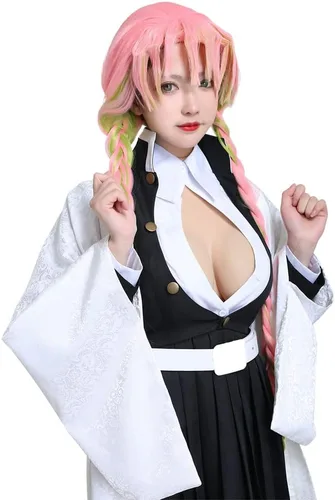 Vista 6 de miccostumes Disfraz de anime para mujer, uniforme de equipo, conjunto completo con calcetines