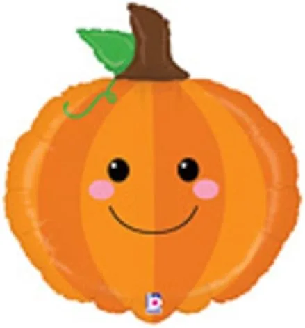 Vista 2 de Honbeanify - Globo de aluminio de Mylar de 29 pulgadas con diseño de calabaza, para decoración de cosecha de otoño