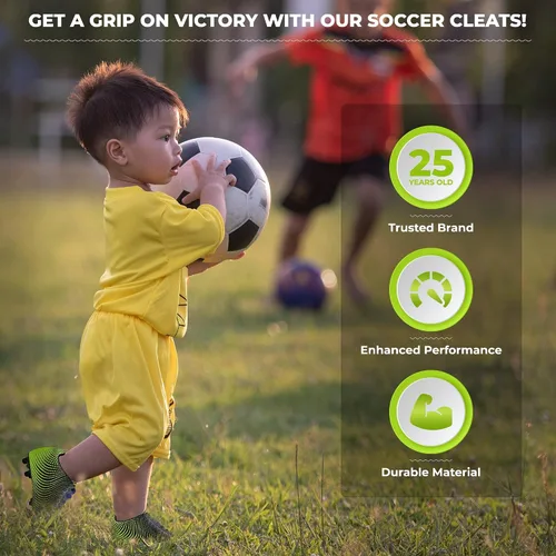 Vista 3 de Vizari Stealth Firm Ground - Botines de fútbol para jóvenes, ligeros, duraderos y cómodos con excelente tracción, zapatos de fútbol para niños