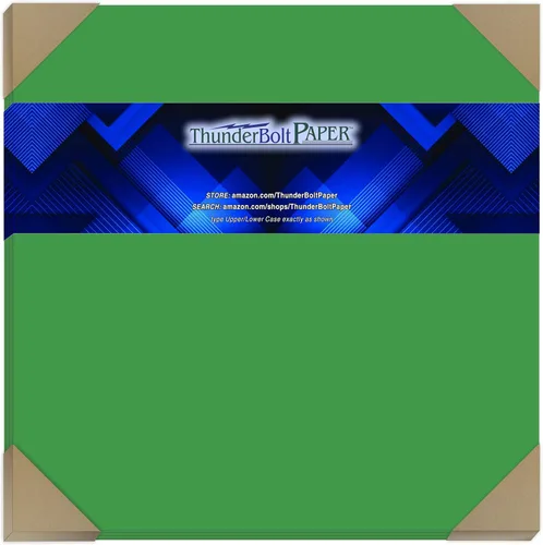 Vista 16 de 125 verde brillante 65lb Cubierta Papel de tarjeta – 3" x 5" (3X5 pulgadas) Foto Card Tamaño del marco – 65 libras/libra peso ligero cartulina
