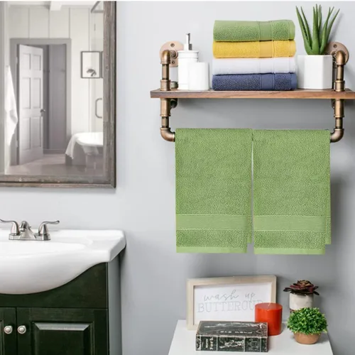 Vista 11 de RUIBOLU Juego de 2 toallas de mano para baño, toallas de mano de algodón ultra suaves y altamente absorbentes, tamaño 14 x 30 pulgadas, toallas
