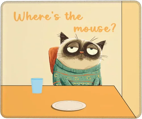 Vista 18 de 7.9”x9.5” Funny Non Slip Mouse Pad Cute Mousepad Office Desk Accessories for Computer Laptop Gamer Animal Dinner
