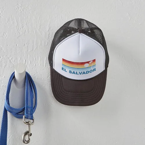 Vista 7 de CafePress Sombrero de camionero retro con palmera de El Salvador