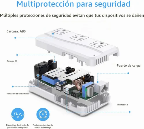Vista 4 de Convertidor de voltaje de 220 V a 110 V, convertidor de viaje adecuado para Reino Unido/AU/US/UE