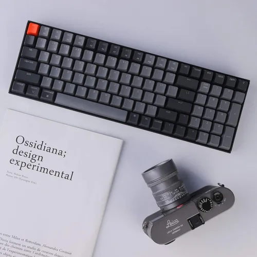 Vista 8 de Keychron K4 96 Layout 100 teclas inalámbrico Bluetooth 51teclado mecánico USB para juegos con interruptor Gateron G Pro rojo retroiluminación RGB