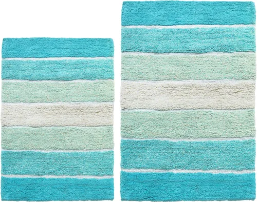 Vista 8 de Alfombra de baño Chardin Home, 100 % algodón, 2 piezas (21 x 34 pulgadas y 17 x 24 pulgada)