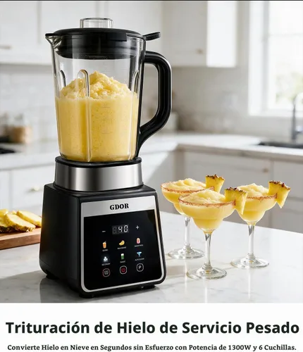 Vista 2 de GDOR Blender, Smoothie Blender 1300W Auto-Program Crush Ice
