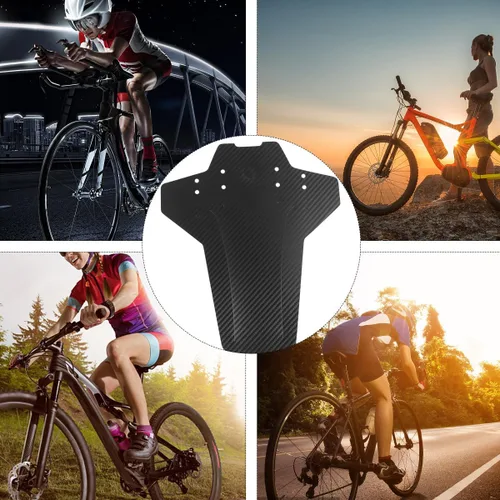 Vista 4 de VANZACK 2 unids 3d fibra de carbono se accesorios moto barro bicicleta rueda trasera bicicleta bicicleta guardabarros guardabarros