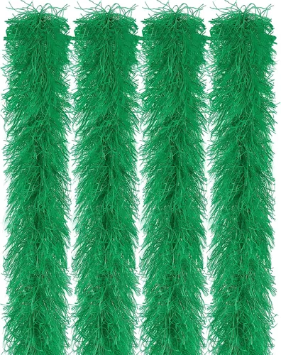 Vista 19 de Jexine Boas de plumas artificiales en masa, boas esponjosas para decoración de disfraces de boda, vestidos, suministros para fiestas de té