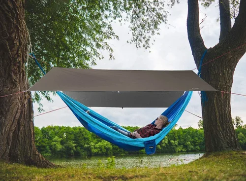 Vista 7 de Unigear Hamaca Rain Fly Impermeable Tienda de campaña Lona para mochileros Lightweight Tent Tarp with UV Protection, 9.8-16.5 ft Size Options