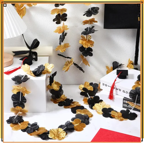 Vista 6 de Tigeen 72 piezas de decoraciones de Leis de graduación 2026 a granel de flores hawaianas Leis tropicales, decoraciones para graduación, carnaval