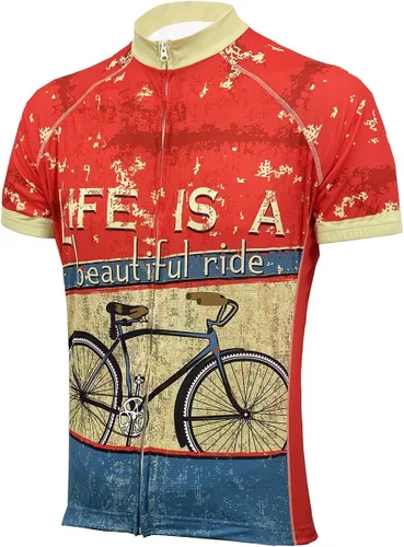 Vista 2 de Life is A Beautiful Ride - Camiseta de ciclismo para hombre