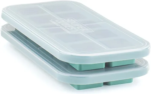 Vista 7 de Souper Cubes Moldes de silicona para congelador, 2 cucharadas, perfectos para almacenar ajo, hierbas, jengibre, pesto, pasta de tomate, jugo