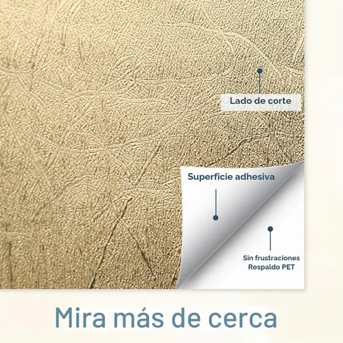 Vista 6 de HTVRONT Vinilo permanente metálico texturizado, 12 pulgadas x 6 pies, cromo Champán dorado metálico texturizado