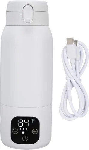Vista 7 de Hervidor eléctrico de viaje, 16.9 fl oz, IPX6, inalámbrico, mini hervidor eléctrico portátil para agua hirviendo caliente, acero inoxidable 316