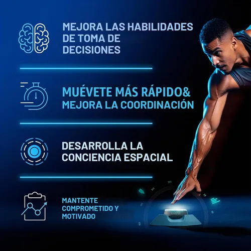 Vista 8 de BlazePod Kit de entrenamiento de reacción de fútbol – 4 cápsulas de luz inteligentes para velocidad, control de pelota y coeficiente intelectual