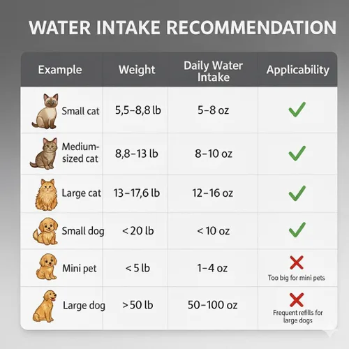 Vista 9 de LucidShine Fuente de agua para gatos de acero inoxidable de 108 oz/3.2L con 12 filtros (hasta 1 año de suministro), fuente de agua para perros