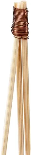 Vista 7 de Restaurantware Púas de cóctel de 2.5 pulgadas, 100 pinchos desechables para aperitivos, parte superior de latón, palillos de dientes decorativos