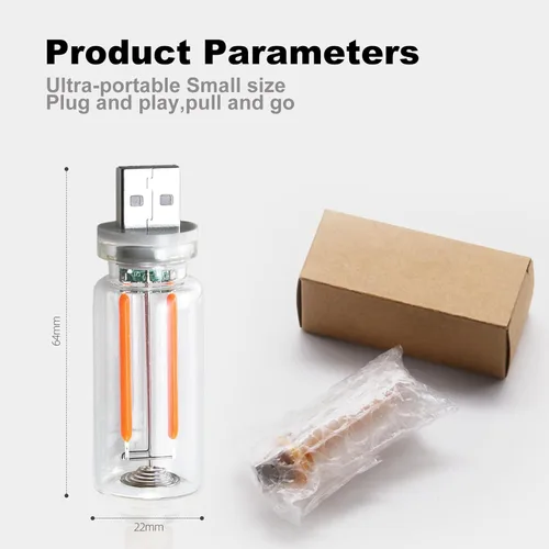 Vista 8 de Luz nocturna retro USB, luces regulables táctiles, luz nocturna USB enchufable, mini bombilla LED para automóvil, campamento, regalo, fiesta, regalo