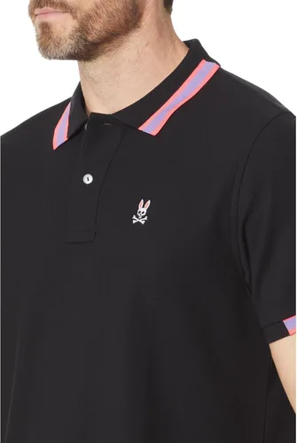 Vista 3 de Psycho Bunny Polo Chicago Piqué Negro SM (US Hombre 4), Negro
