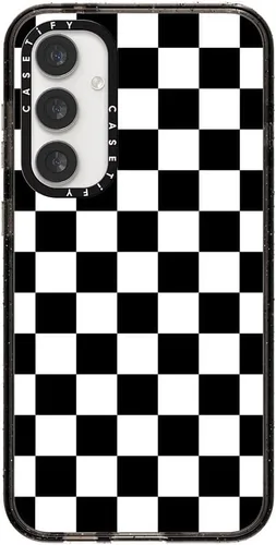 Vista 186 de CASETiFY Funda de impacto para Galaxy S22+ - Adhesivo Aries Moross, color negro transparente