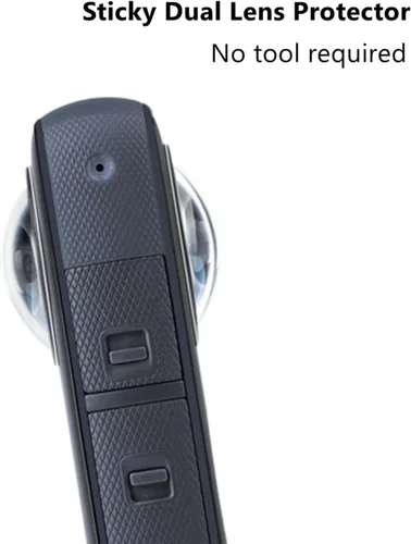Vista 5 de Protector de lente para Insta360 X4, cubierta protectora de lente de PC, funda protectora de doble lente adhesiva, accesorios para cámara de acción