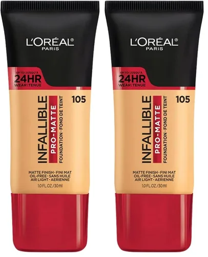Vista 19 de L'Oreal Paris Cosmetics Makeup Infallible Pro-Matte - Base líquida de larga duración, True Porcelain, 1 onza líquida.