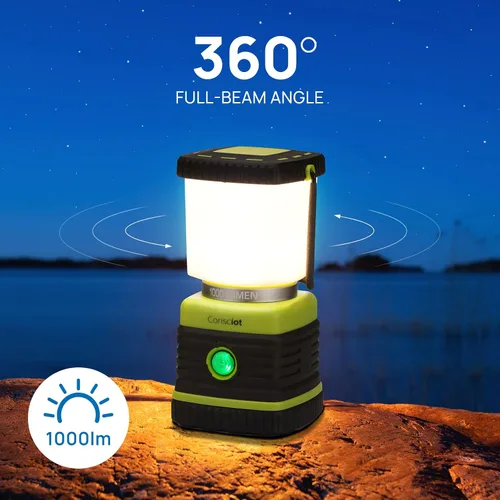 Vista 6 de Energizer Linternas LED recargables enchufables, luz de emergencia para el hogar (paquete de 3) + linterna LED de campamento, 1000 lm, 4 modos