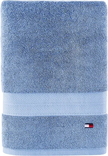 Vista 45 de Tommy Hilfiger Modern American - Toalla de baño de color sólido, 30 x 54 pulgadas, 100% algodón, 574 GSM (Sunshine)
