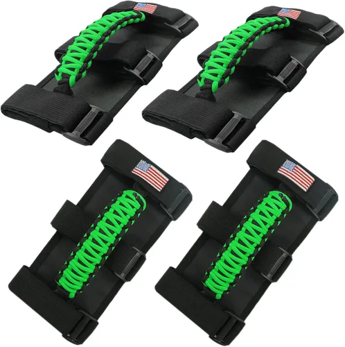Vista 17 de Accesorios para Jeep Wrangler, barra antivuelco, mango de agarre con moldura para manija compatible con Jeep Wrangler YJ TJ JK JKU JL JLU 1955-2023