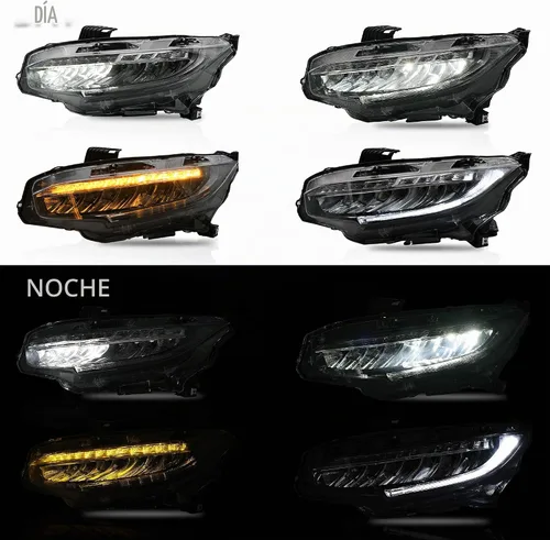 Vista 6 de VLAND Faros delanteros para Honda Civic de 10ª generación Sedan/Coupe/Hatchback/Type R 2016-2021