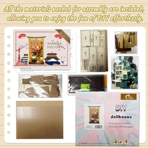 Vista 3 de Flever Kit en Miniatura de Rincón de Libro para Casa de Muñecas DIY, Decoración de Inserción de Estantería Booknook DIY, Kit en Miniatura