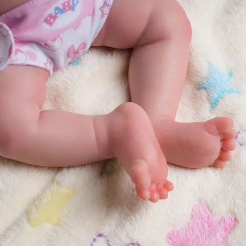 Vista 6 de Muñeca bebé de silicona completa de 18 pulgadas – Muñecas de bebé realistas de silicona platino, regalos de Navidad y cumpleaños para niñas